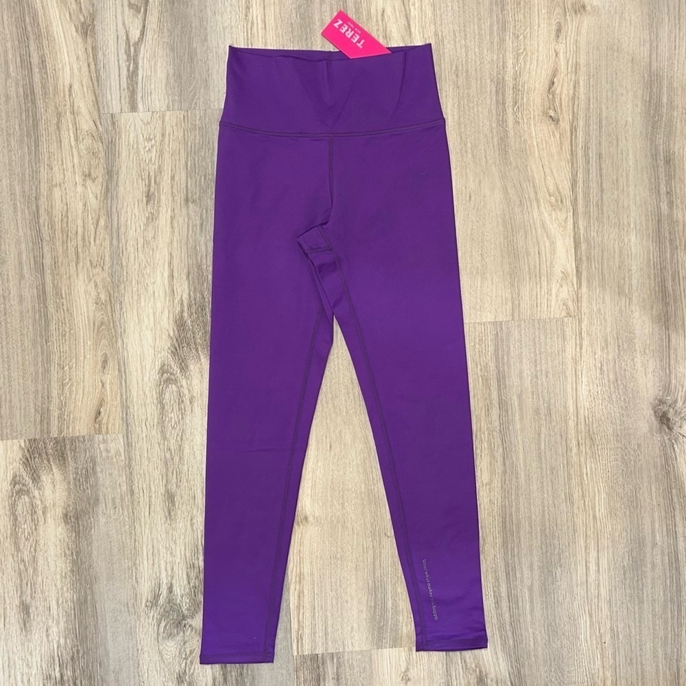 NWT Terez Athletic Leggings Pants Activewear Stretch Electric Purple Size S